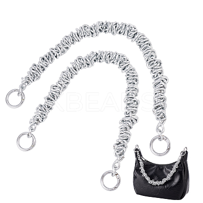 Zinc Alloy Twisted Ring Chain Bag Handles FIND-WH0436-47P-1
