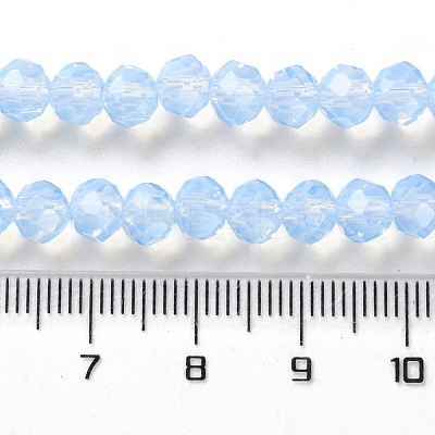 Baking Paint Transparent Glass Beads Strands DGLA-A034-J6MM-D01-1