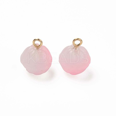 Two Tone Spray Painted Glass Pendants GLAA-Q092-05C-1