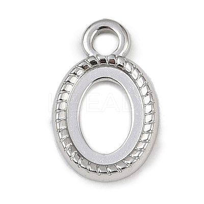 304 Stainless Steel Pendant Cabochon Settings LS-STAS-B092-01P-1