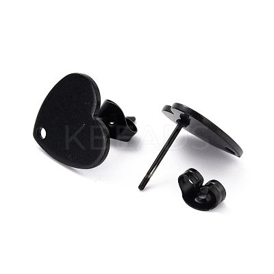 304 Stainless Steel Stud Earring Findings Ion Plating(IP) STAS-I183-07B-07EB-1