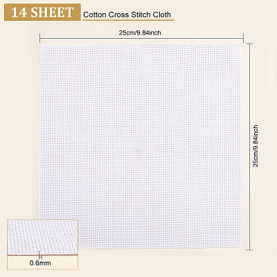 11CT Cotton Cross Stitch Fabric LS-DIY-WH0032-31B-01-1