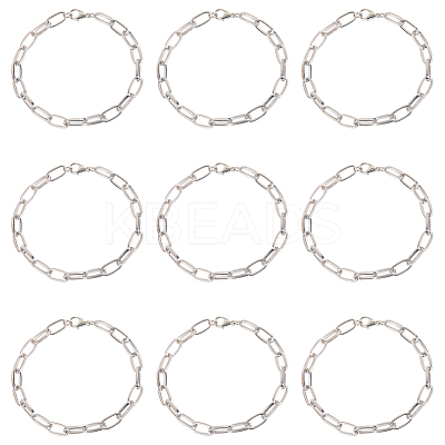 20Pcs Iron Cable Chain Bracelets for Women Men BJEW-SC0001-42-1