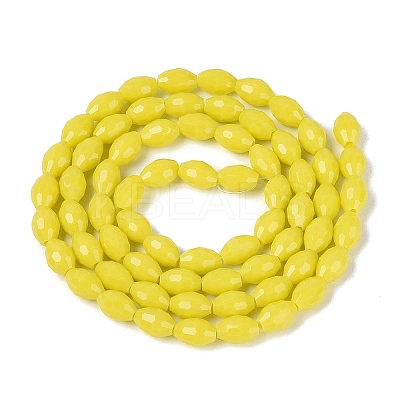 Opaque Solid Color Glass Beads Strands GLAA-N071-01A-C03-1