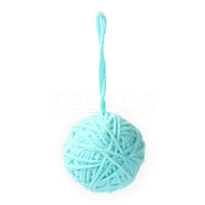 Yarn Knitted Christmas Ball Ornaments AJEW-P106-01D-1
