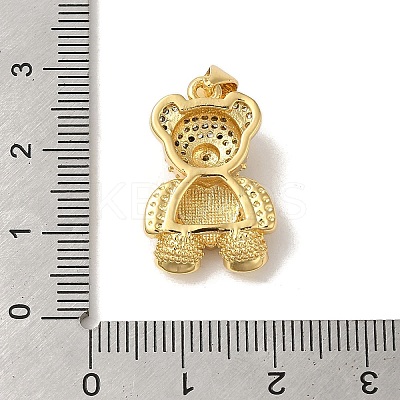 Rack Plating Brass Micro Pave Clear Cubic Zirconia Pendants KK-P268-05B-G01-1