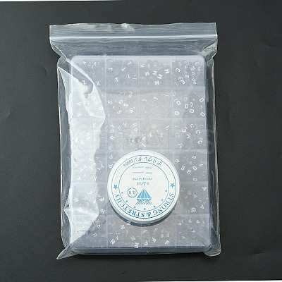 1200Pcs DIY Acrylic Bead Stretch Bracelets Kits for Children's Day DIY-YW0001-88B-1