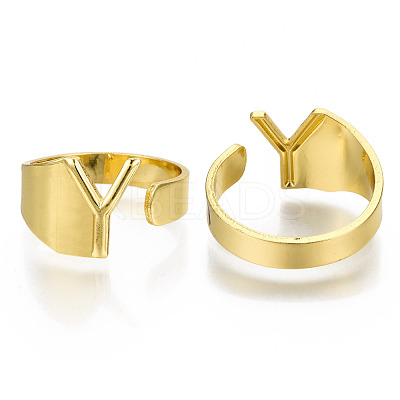 Alloy Cuff Finger Rings X-RJEW-S038-195Y-G-NR-1