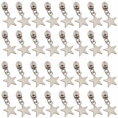 50Pcs Star Iron Zipper Sliders FIND-CY0002-21-1