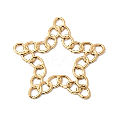 304 Stainless Steel Ring Link Big Pendants LS-STAS-B120-02G-1