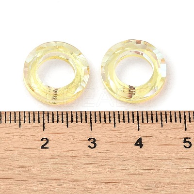 Electroplate Transparent Glass Linking Rings GLAA-F126-01A-1