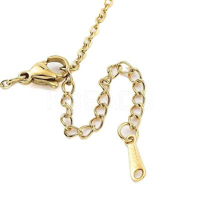 Birthday Flower 304 Stainless Steel Pendant Nacklaces For Women STAS-S124-03G-05-1