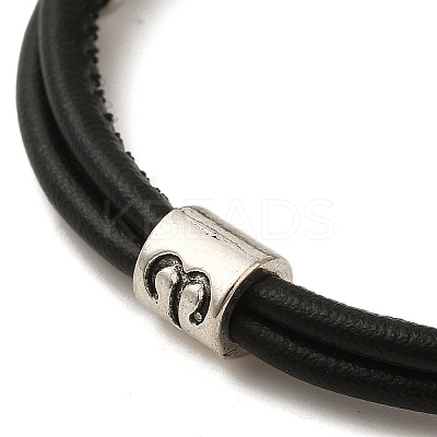 PU Leather Round Cord Multi-strand Bracelets SJEW-K002-07H-1