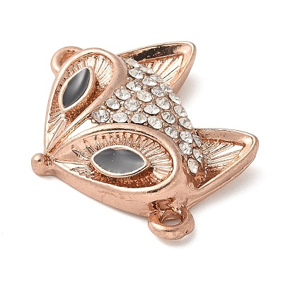 Alloy Crystal Rhinestone Fox Connector Links Charms FIND-M052-04KCG-NR-1