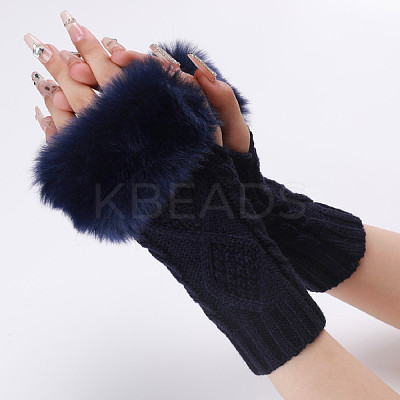Polyacrylonitrile Fiber Yarn Knitting Fingerless Gloves COHT-PW0001-15B-1