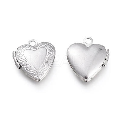 Non-Tarnish 316 Stainless Steel Locket Pendants STAS-K192-15P-1
