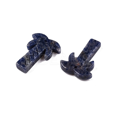 Natural Sodalite Coconut Tree Pendants G-N342-02A-1