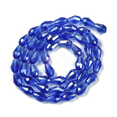 Transparent Electroplate Glass Beads Strands LS-EGLA-N013-T6mm-B11-1