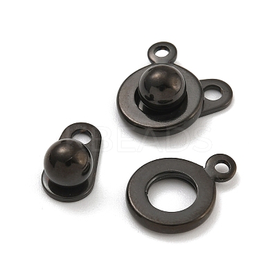 Ion Plating(IP) 201 Stainless Steel Snap Clasps STAS-F139-082B-1