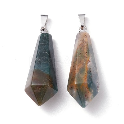 Natural Indian Agate Pointed Pendants G-I314-02P-19-1