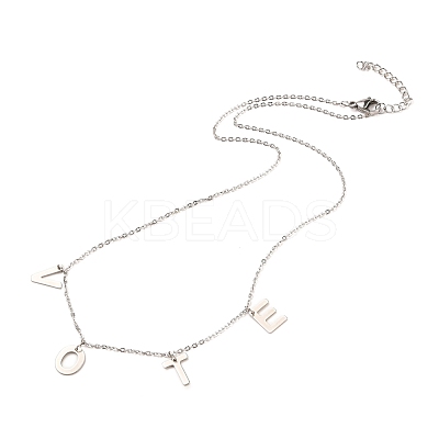 Non-Tarnish 304 Stainless Steel Pendant Necklaces NJEW-JN03127-01-1