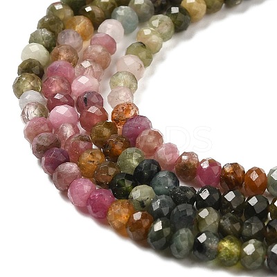 Natural Multicolor Tourmaline Beads Strands G-E608-C06-1