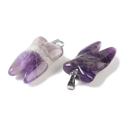 Natural Amethyst Pendants G-G115-01I-1