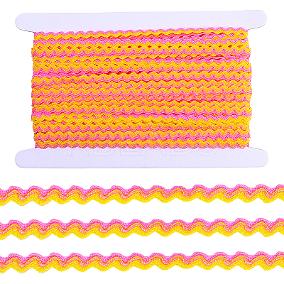 1 Roll Polyester with Paillette Wavy Fringe Trim Ribbon OCOR-GF0005-72A-1