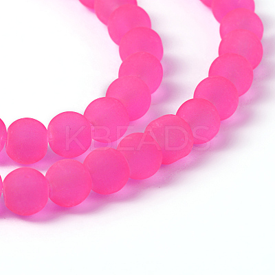Baking Paint Transparent Glass Bead Strands GLAA-S031-6mm-35-1