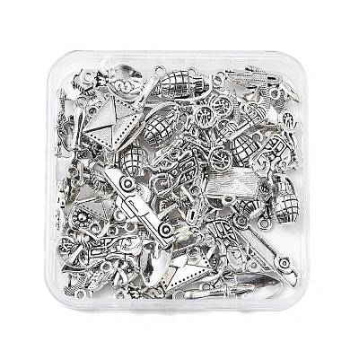 60Pcs 10 Styles Tibetan Style Alloy Pendants FIND-FP0001-22-1