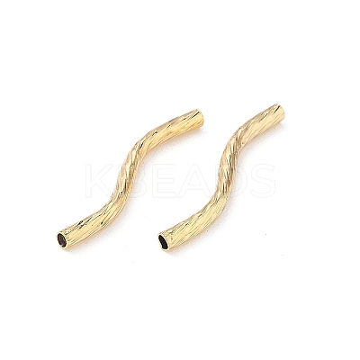 Brass Curved Tube Beads KK-Z118-03G-1