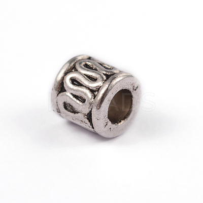 Column Tibetan Style Alloy Spacer Beads LS-X-PALLOY-ZN149-AS-RS-1