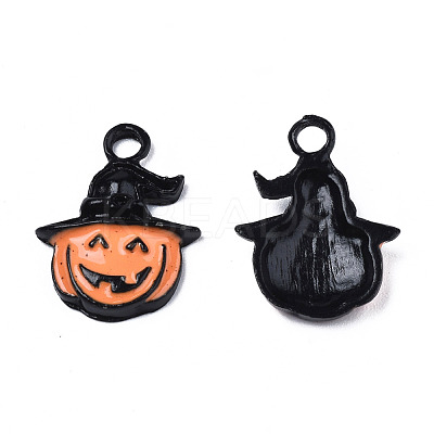 Spray Painted Alloy Enamel Pendants PALLOY-N164-021-1