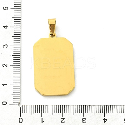 Ion Plating(IP) 304 Stainless Steel Pendants STAS-C101-08G-03-1