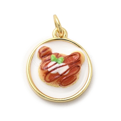 Brass Enamel Pendants KK-A278-02A-G-1