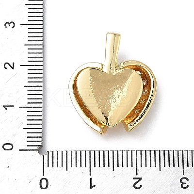 Brass Micro Pave Cubic Zirconia Openable Pendants KK-Z143-04G-02-1