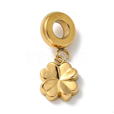 Ion Plating(IP) 304 Stainless Steel European Dangle Charms STAS-U005-41G-1