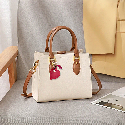 3Pcs 3 Colors Heart Leather Keychains KEYC-CL0001-24-1