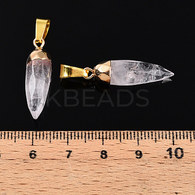Natural Quartz Crystal Pendants G-N345-01A-1