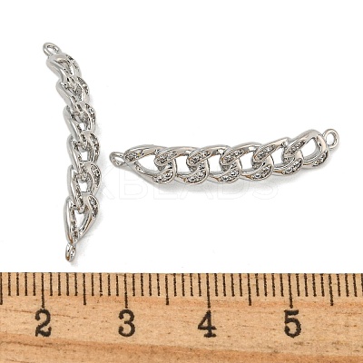 Brass Micro Pave Clear Cubic Zirconia Pendants KK-N254-116P-1