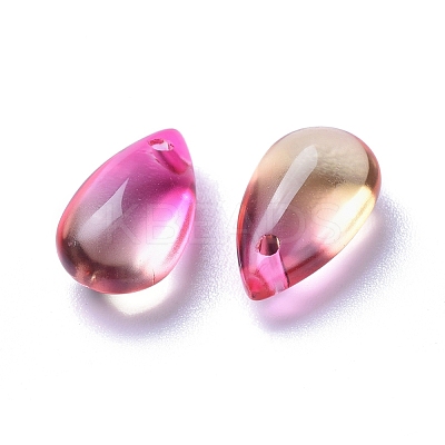 Transparent Glass Charms GLAA-O017-01-1