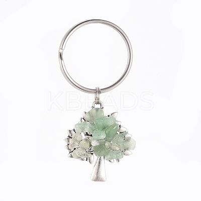 Chip Natural Green Aventurine Keychain KEYC-JKC00219-01-1