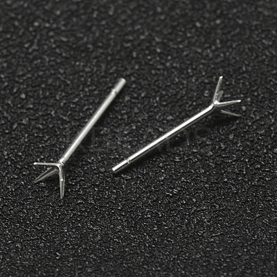 925 Sterling Silver Ear Studs STER-P032-10S-9-1