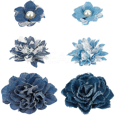 6Pcs 6 Styles Cloth Ornament Accessories DIY-CY0003-19-1