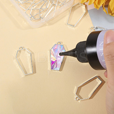 20Pcs Alloy Open Back Bezel Pendants FIND-CA0011-50S-1