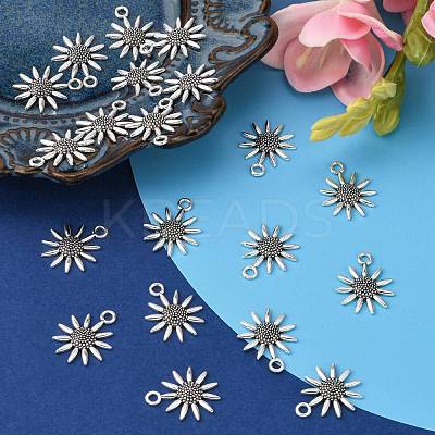 Lead Free and Cadmium Free! Tibetan Style Sunflower Pendant X-LF8977Y-1