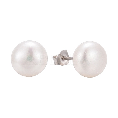 Valentine Presents for Her 925 Sterling Silver Ball Stud Earrings LS-EJEW-D029-8mm-2-1
