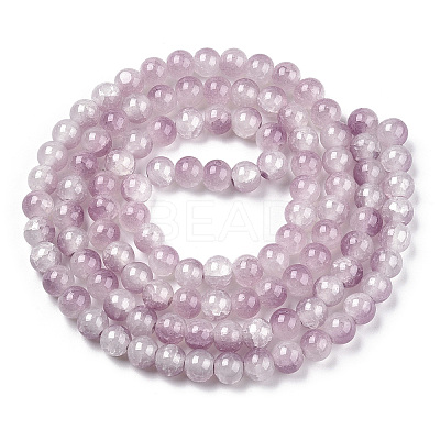 Crackle Baking Paint Imitation Jade Glass Beads Strands X1-DGLA-T003-8mm-04-1