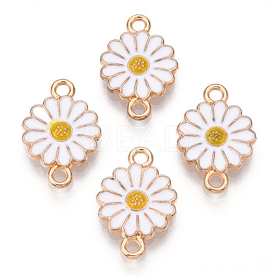 Zinc Alloy Enamel Sunflower Connector Charms ENAM-E011-01KCG-09-1