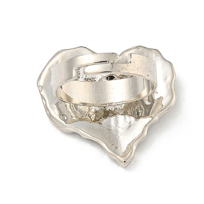 Heart Zinc Alloy Enamel Adjustable Rings for Women LS-RJEW-Z048-04P-1